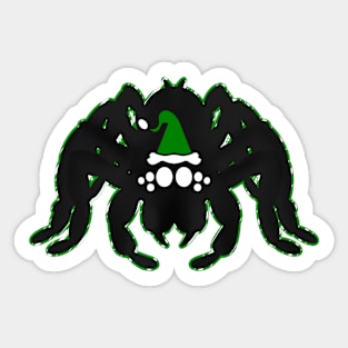 Santa Spider (Green Peppermint 1) Sticker